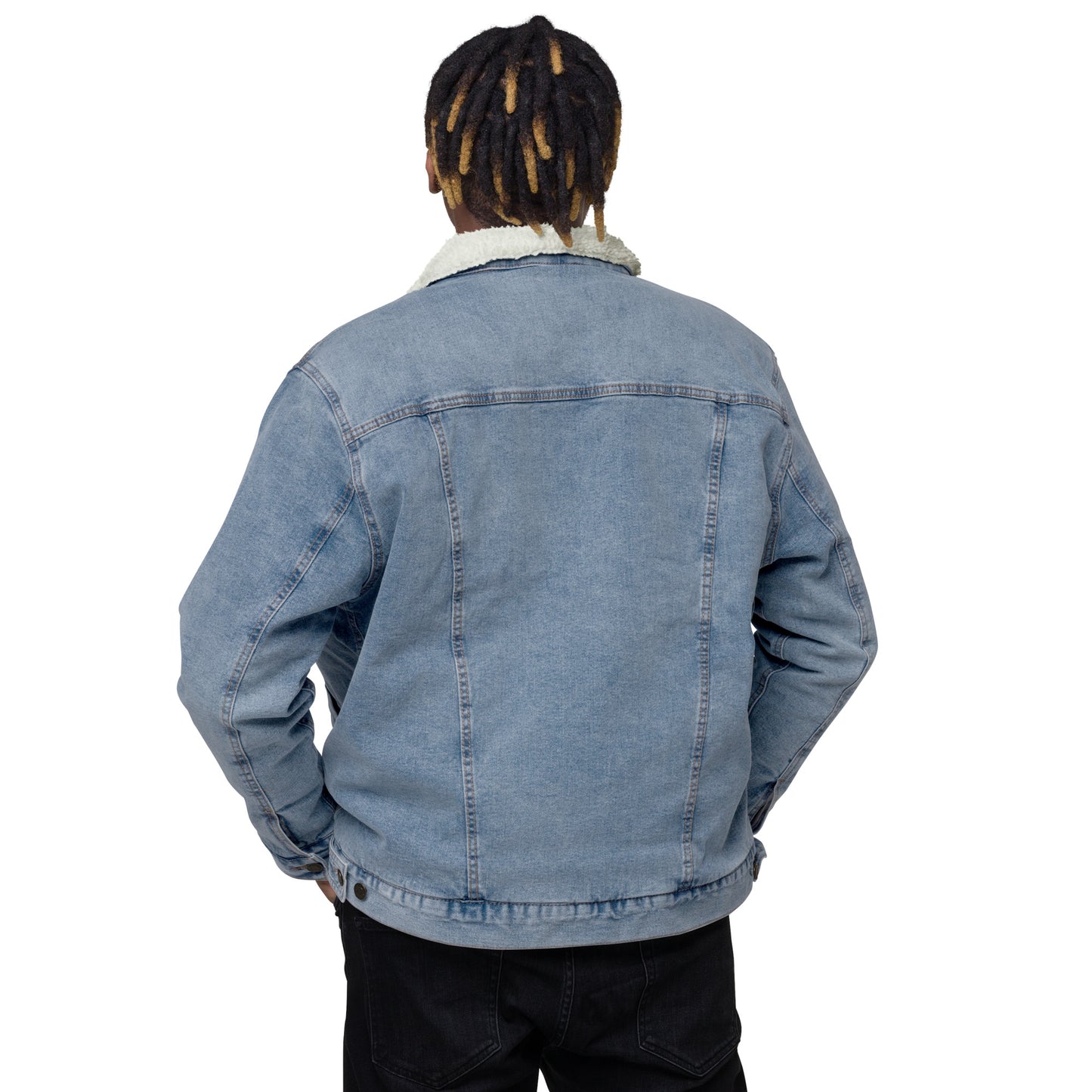 Da Red Eye Entertainment denim sherpa jacket